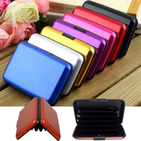 aluminum credit card holder rfid blocking|rfid aluminum front pocket wallet.